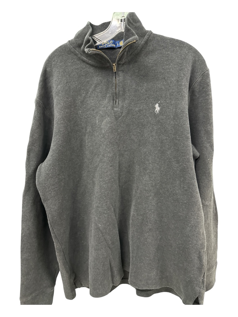 Ralph Lauren Men’s Dark Gray Quarter-Zip Pullover Sweater